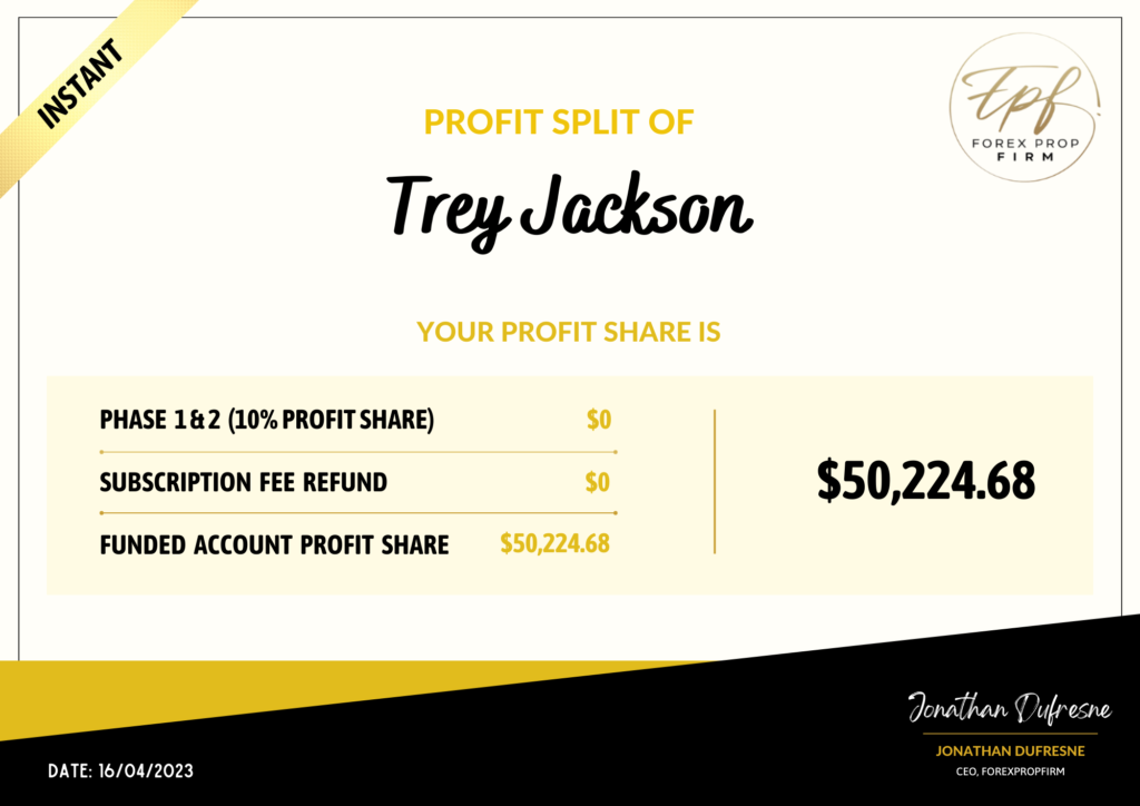 FPF Profit Split - Trey Jackson